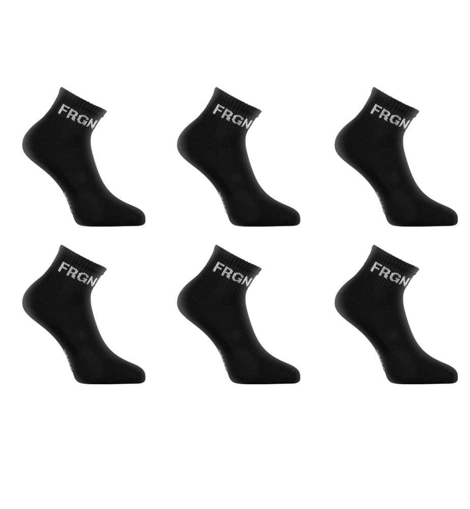 Lot de 6 Paires de Chaussettes Quarter - Blanc et Noir