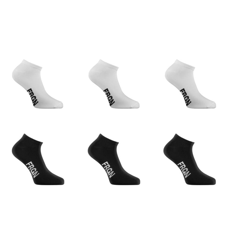 Lot de 6 Paires de Chaussettes Tiges Courtes - Blanc et Noir