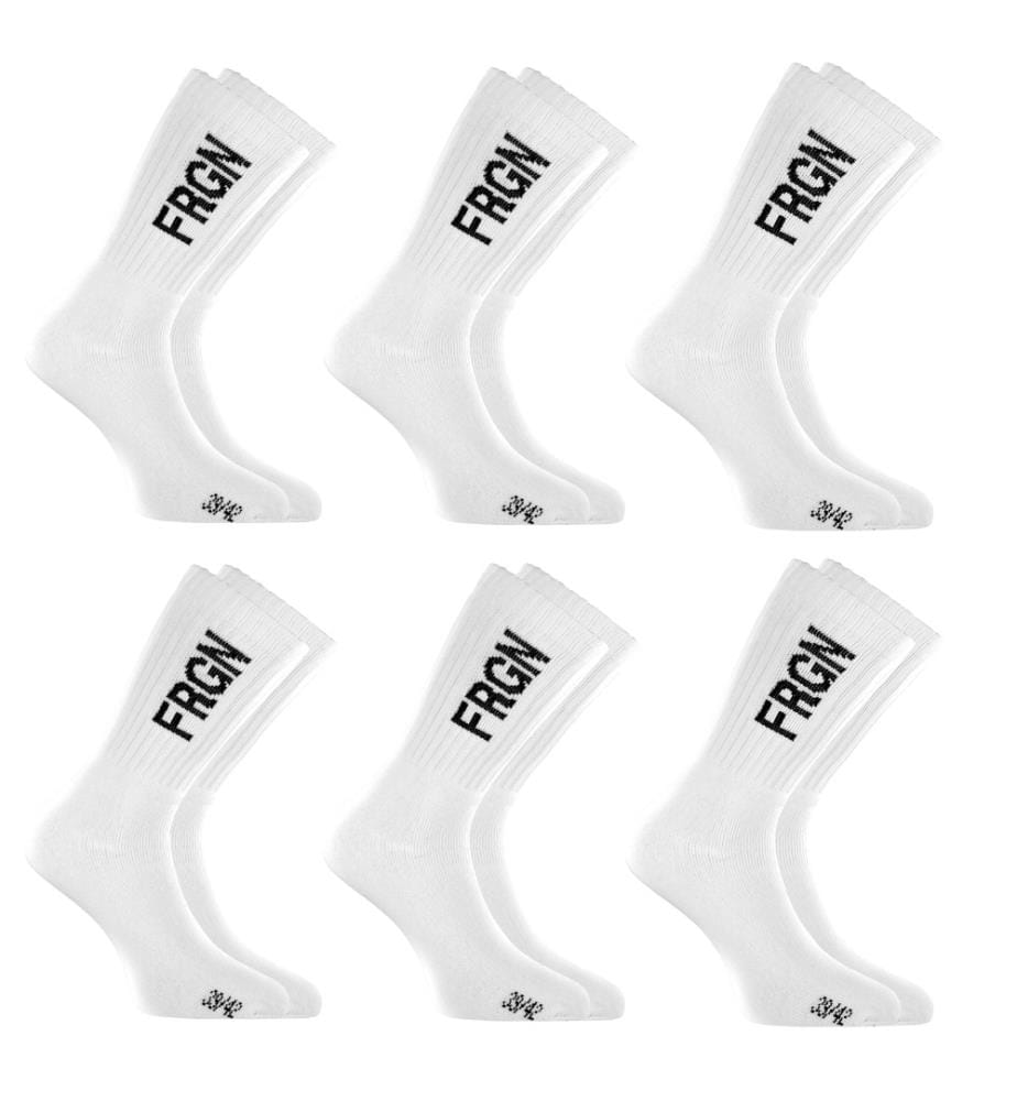 Lot de 6 Paires de Chaussettes Tennis FRGN - Blanc