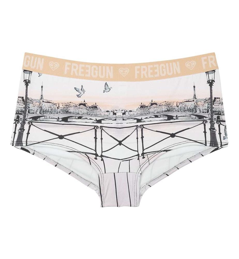Set di 2 pantaloncini Romantic Cities - Beige e nero