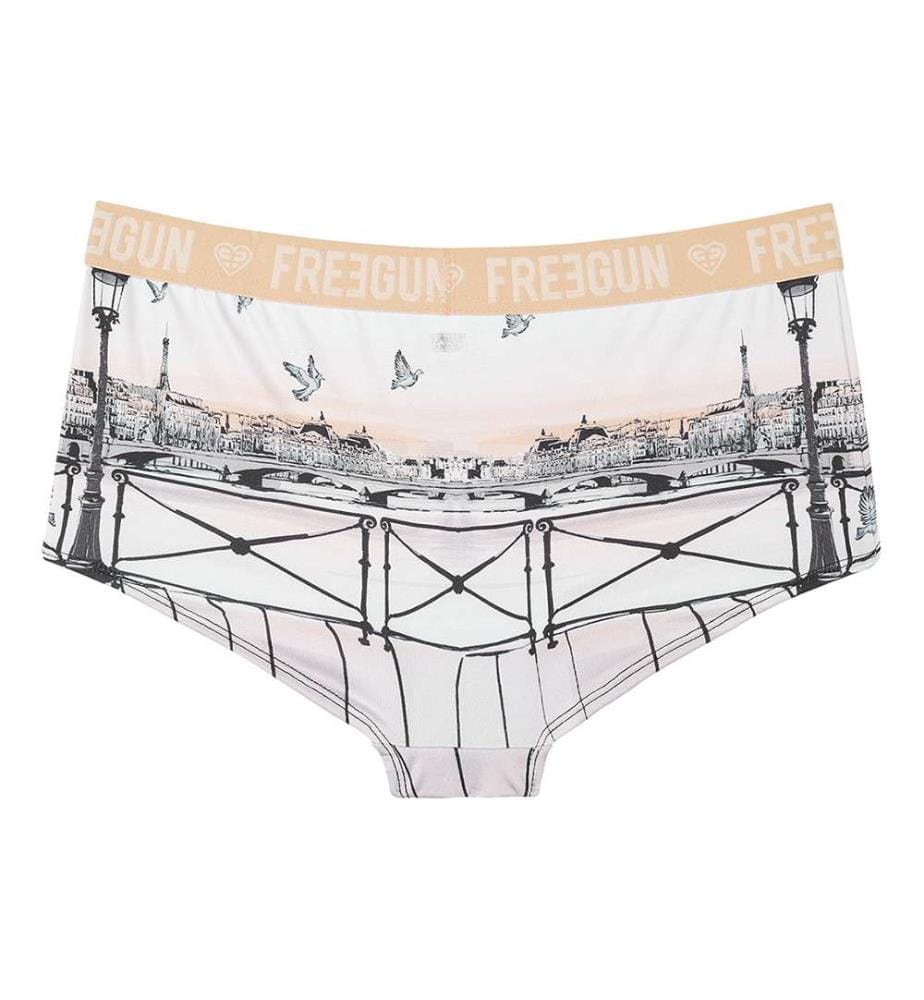 Set di 2 pantaloncini Romantic Cities - Beige e nero