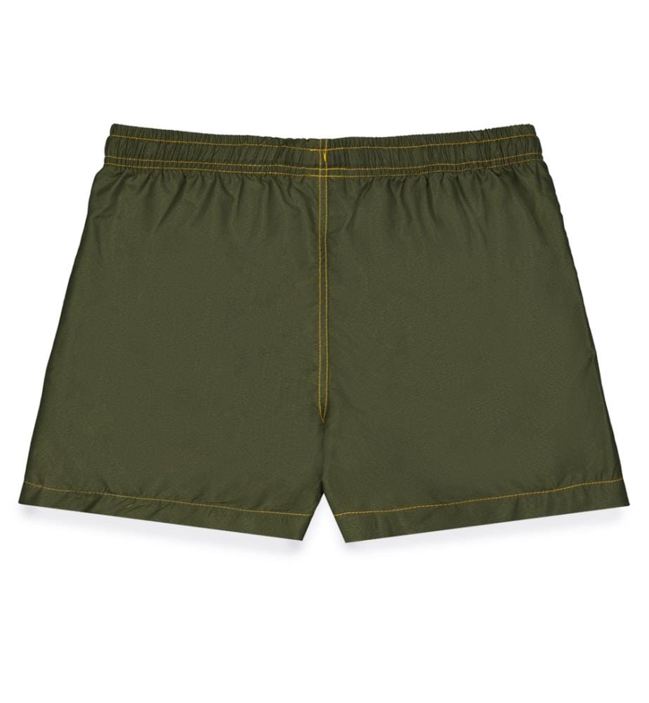 Badeshorts - Grün und Orange