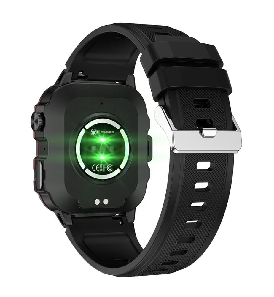Smartwatch Nasa Sport Large Screen High-Definition Resolution with Silicone Strap - Black