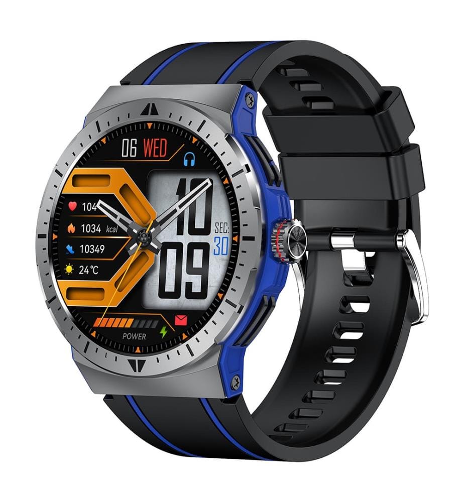 Amoled Smartwatch Arena with Silicone Strap - Black Blue