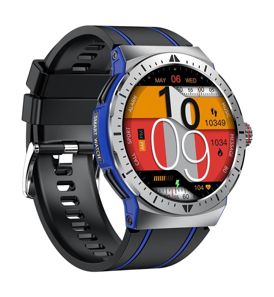 Amoled Smartwatch Arena with Silicone Strap - Black Blue