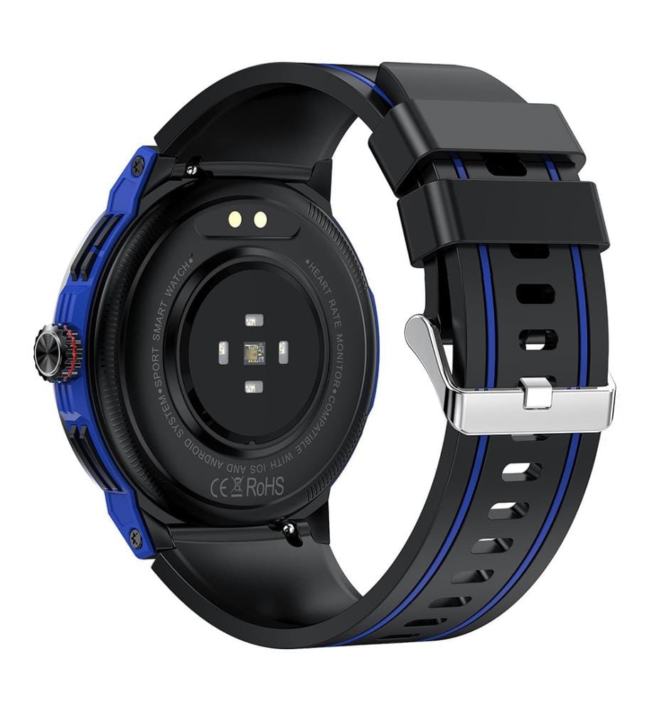 Amoled Smartwatch Arena with Silicone Strap - Black Blue
