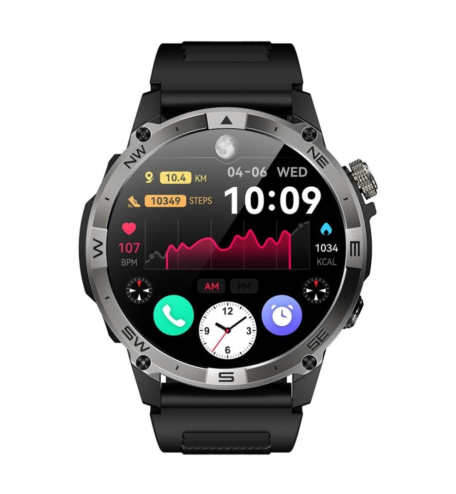 Smartwatch Amoled Nasa GPS Ultra Pro Schermo con Cinturino in Silicone - Nero