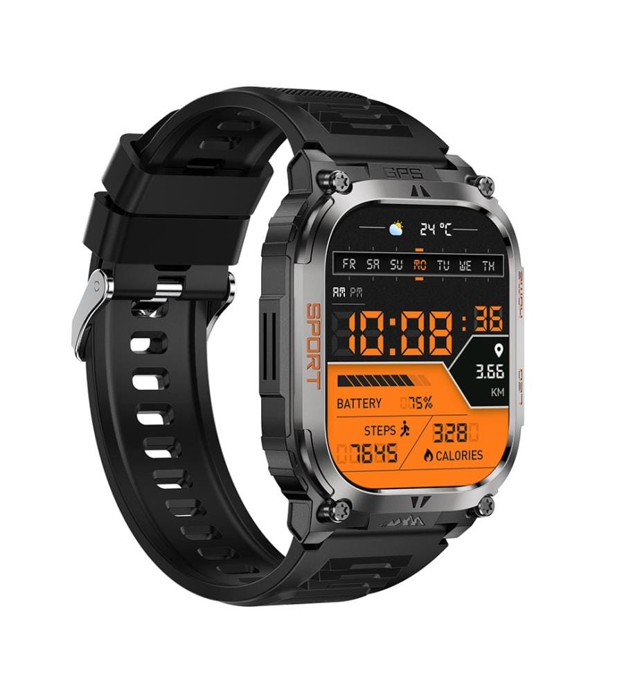 Smartwatch Amoled Nasa GPS Daytona Schermo con Cinturino in Silicone - Nero