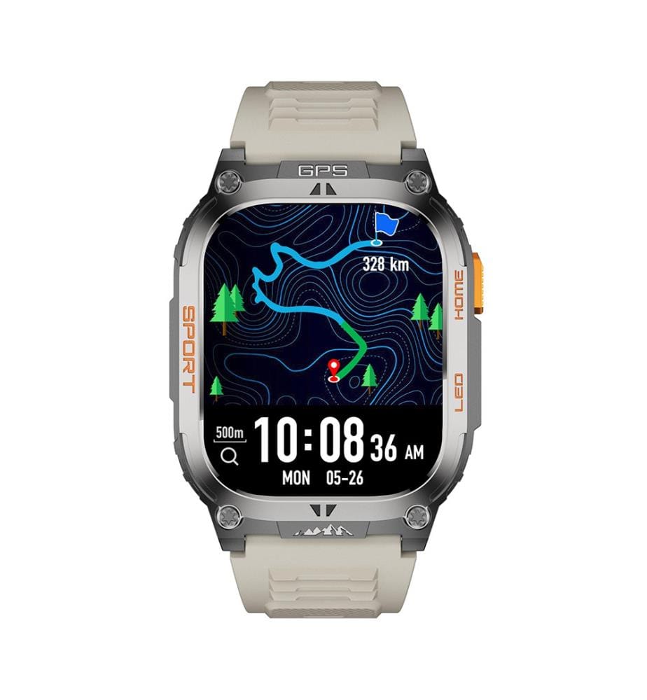 Smartwatch Amoled Nasa GPS Daytona Schermo con Cinturino in Silicone - Grigio