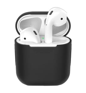Silikonhülle für Apple Airpods - Schwarz