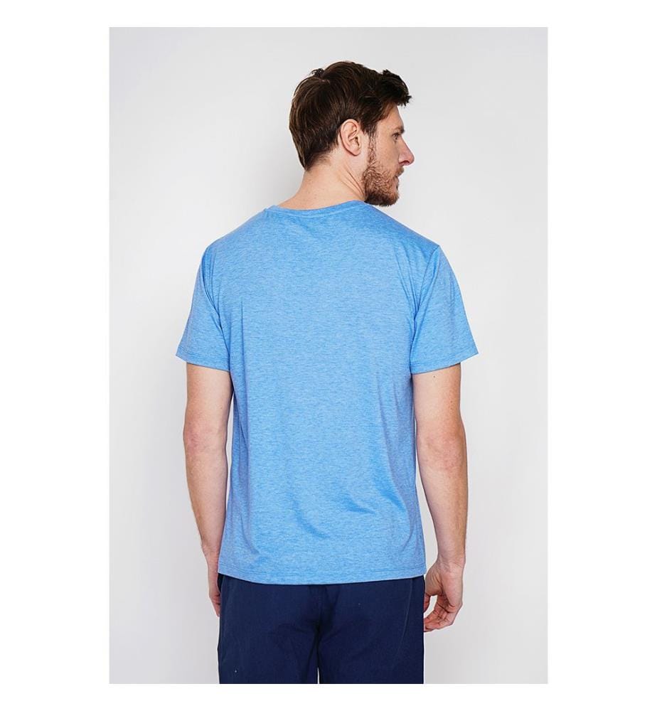 T-Shirt Rundhalsausschnitt - Azur