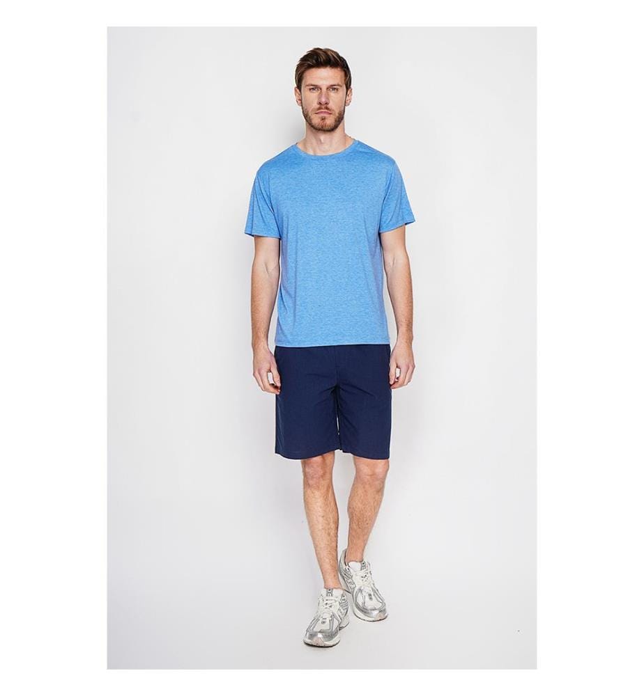 T-Shirt Rundhalsausschnitt - Azur