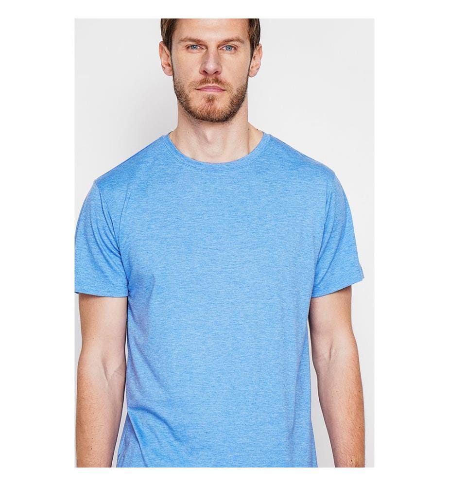 T-Shirt Rundhalsausschnitt - Azur