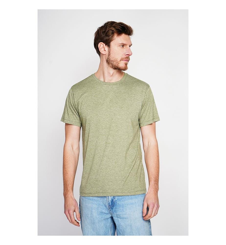 T-Shirt mit Rundhalsausschnitt - Khaki