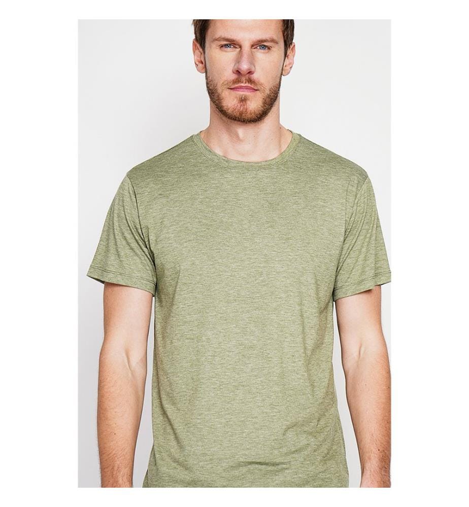 T-Shirt mit Rundhalsausschnitt - Khaki