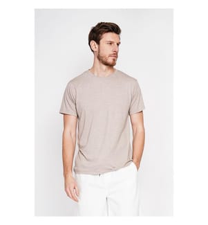 T-Shirt Rundhalsausschnitt - Leinen