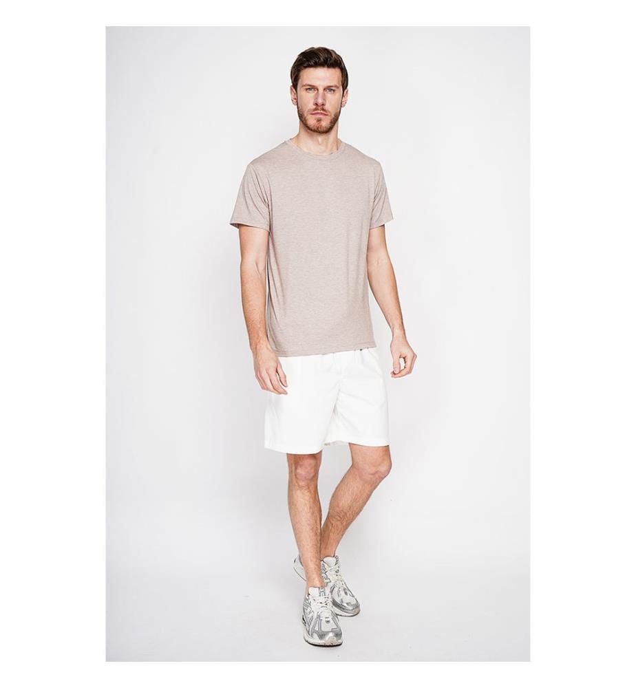 T-Shirt Rundhalsausschnitt - Leinen