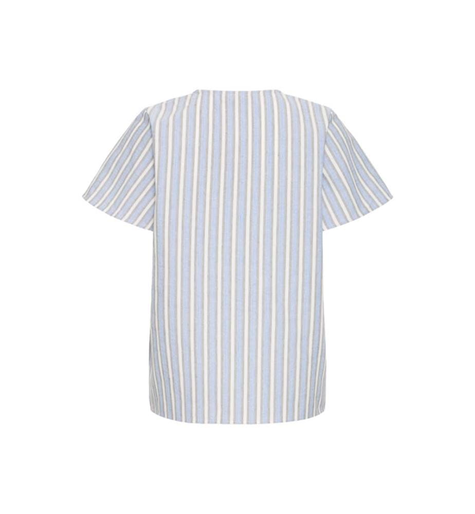 Top - Blu a righe