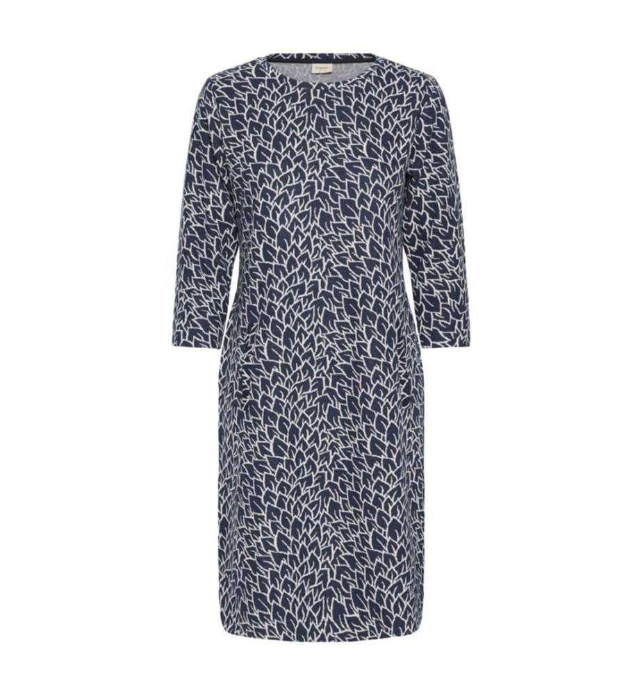 Robe - Bleu marine imprimé