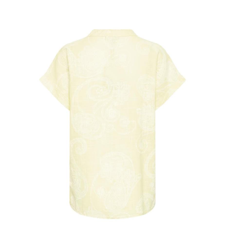 Top – Gelb mit Kaschmir-Print
