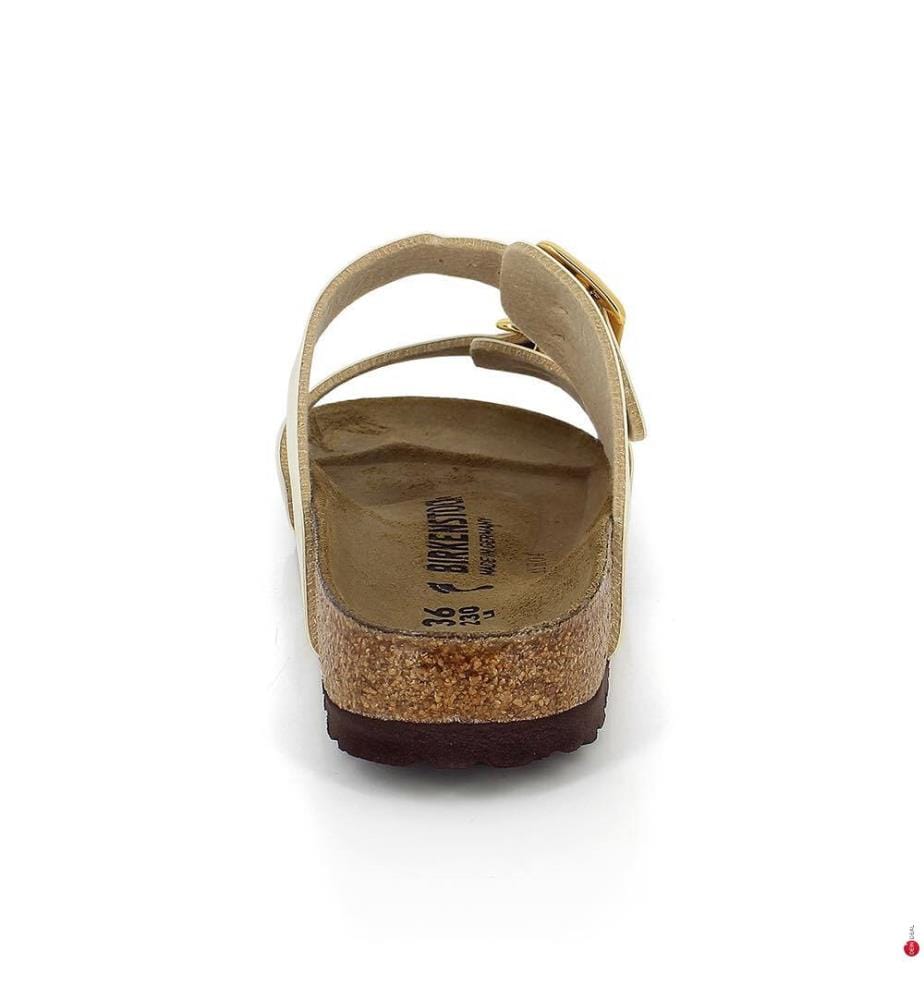 Sydney Luxe Buckle Birko-Flor Sandalen - Graceful Pearl White