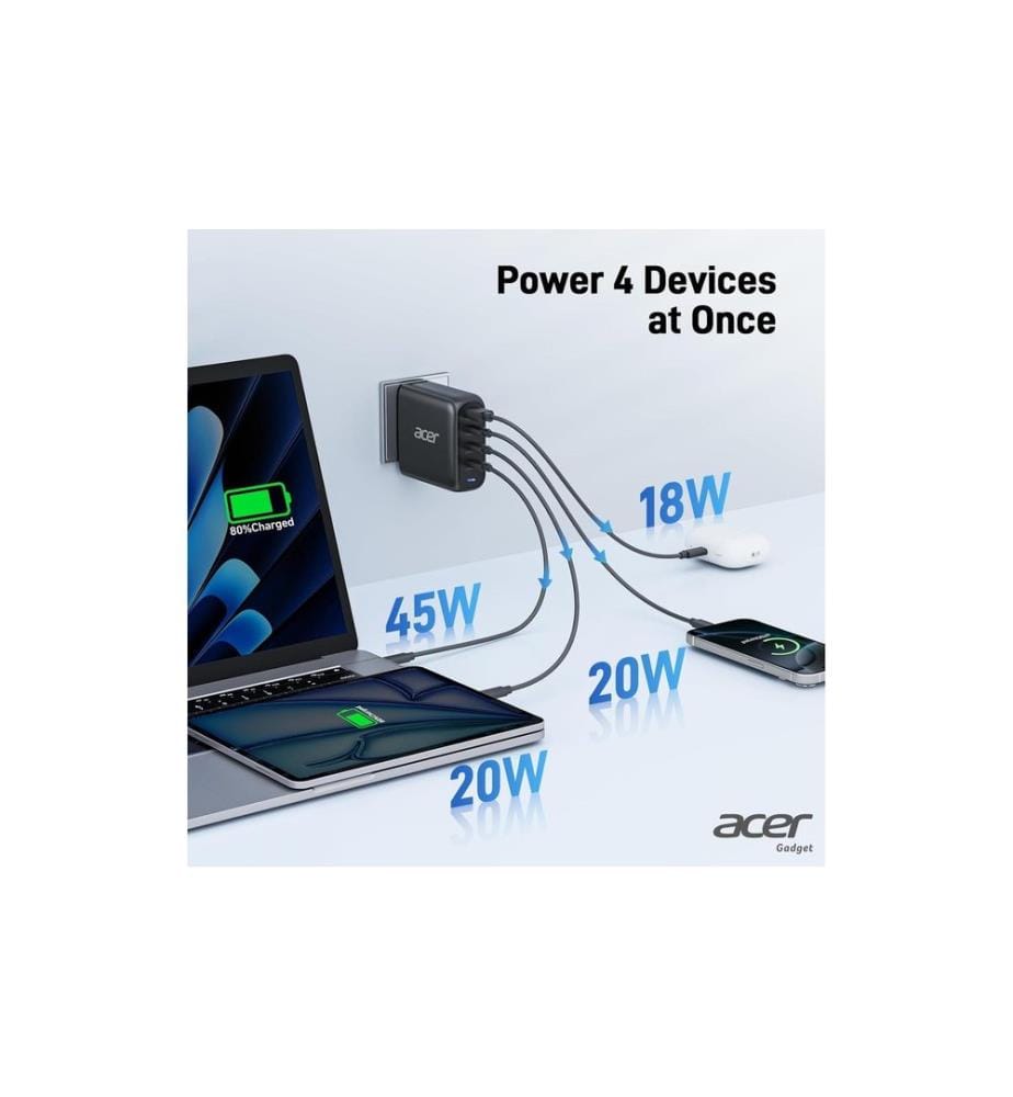 Acer Netzteil-Ladegerät 100W  GaN inkl. 2m USB-C Kabel