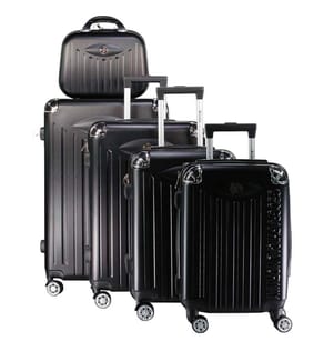 5er Set Koffern Softless - Schwarz