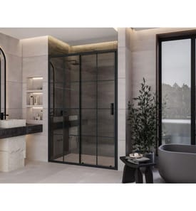 Cabine de douche, 100 % verre trempé, anthracite, 105 x 189