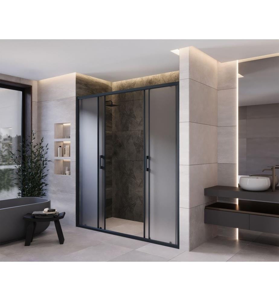 Cabine de douche, 100 % verre trempé, anthracite, transparent, 189 x 189