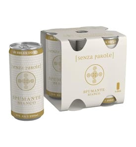4er-Pack Sektflaschen „Senza Parole Spumante Bianco“ – 20 cl