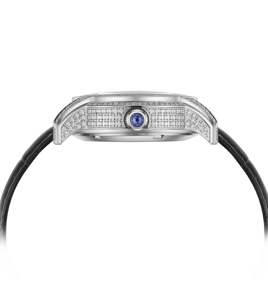 Montre automatique Impératrice en cuir - Noir