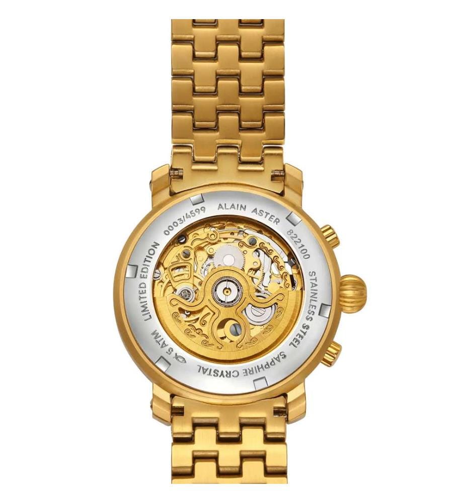 Montre automatique en acier inoxydable doré - 39 mm","detected_source_language":"EN