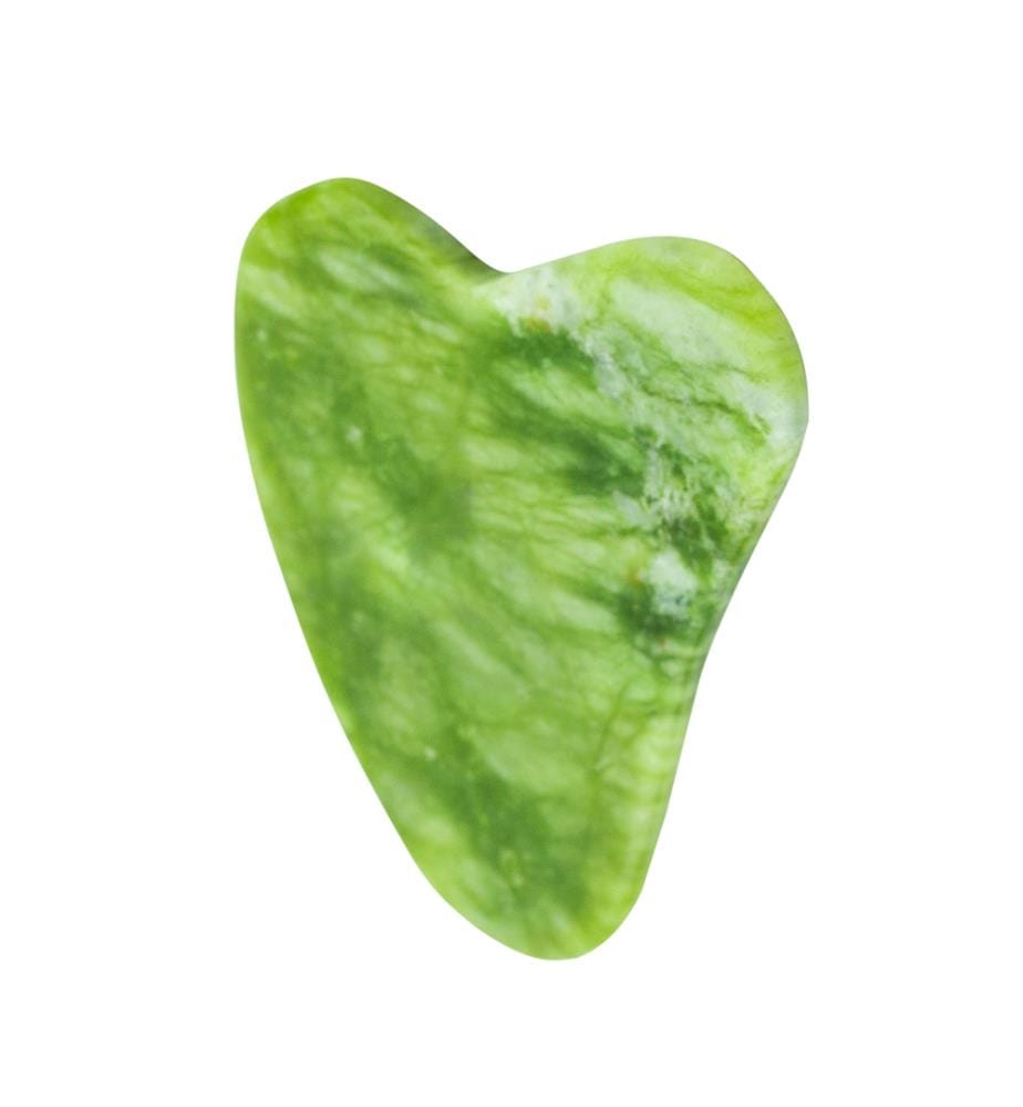 Coeur de jade vert Gua Sha - 7.5 cm