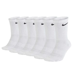 NIKE Nike Cushioned Training Crew Sock 6-Pack 42 - 46, Weiss