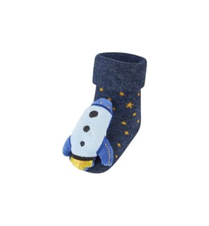 Sterntaler Chaussettes hochet fusée Bleu chiné