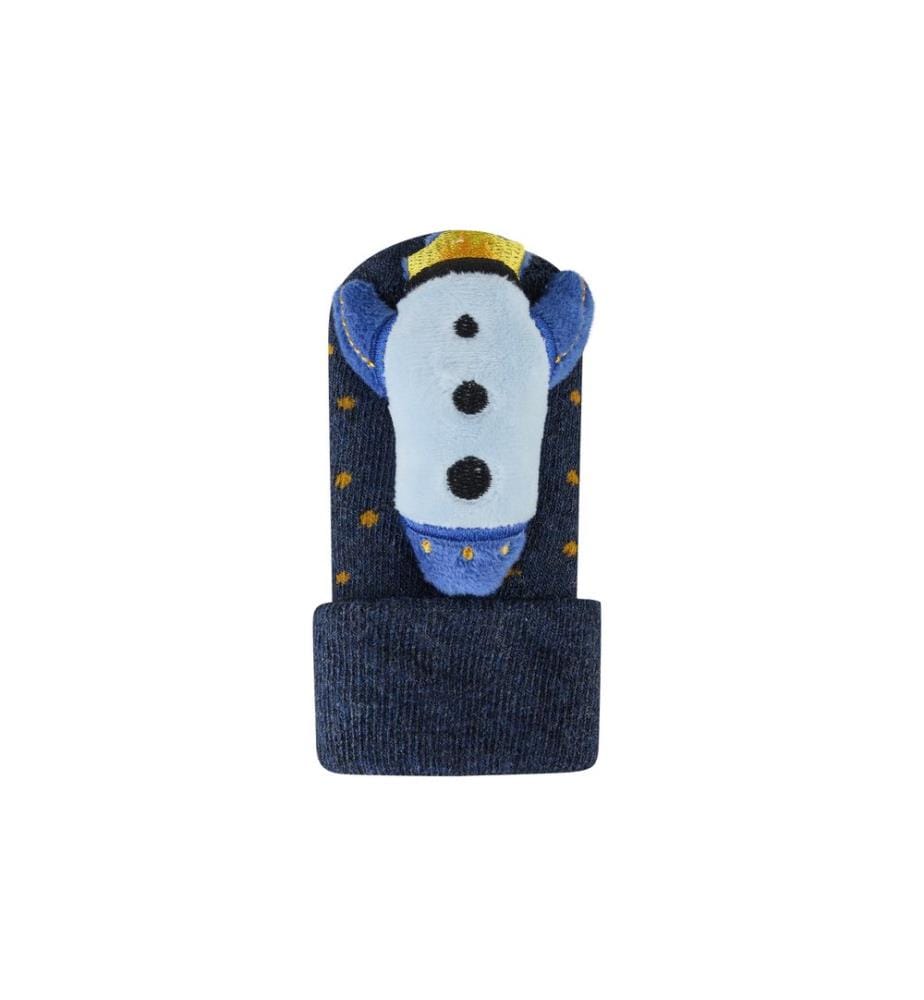 Sterntaler Rasselsocken Rakete Blau meliert