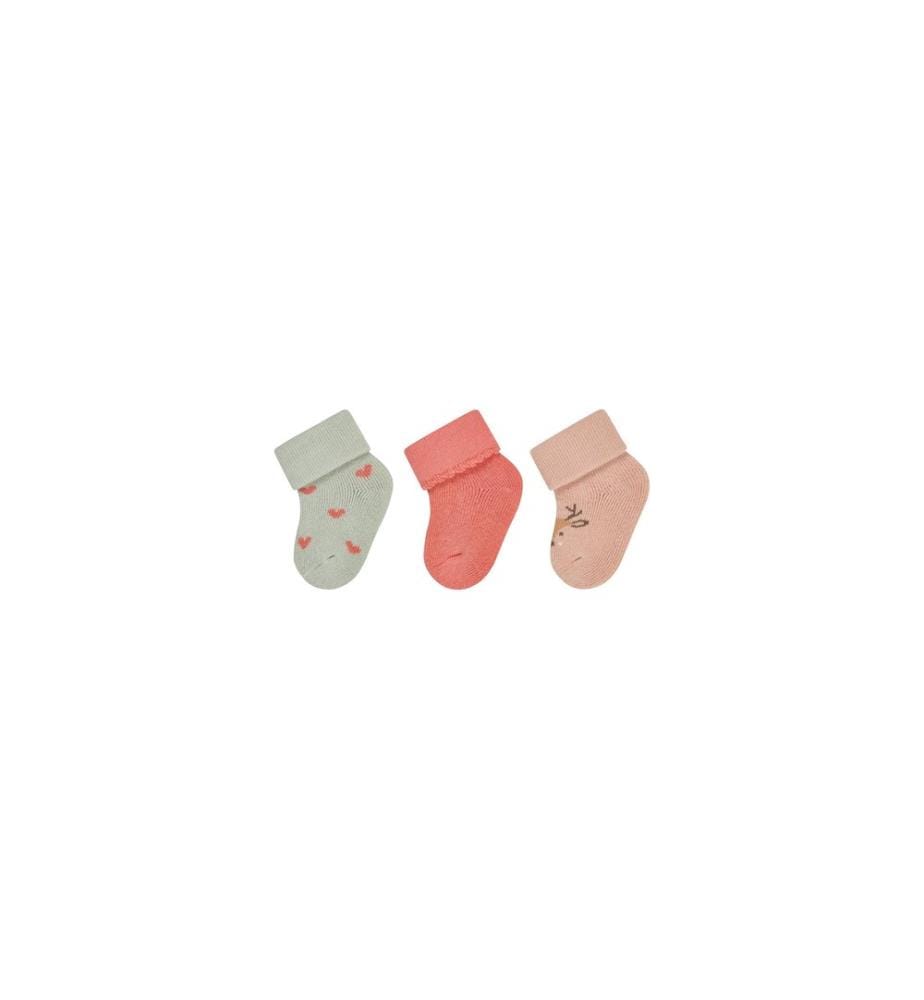 Sterntaler Newborn Socks 3-pack Hearts Size 0