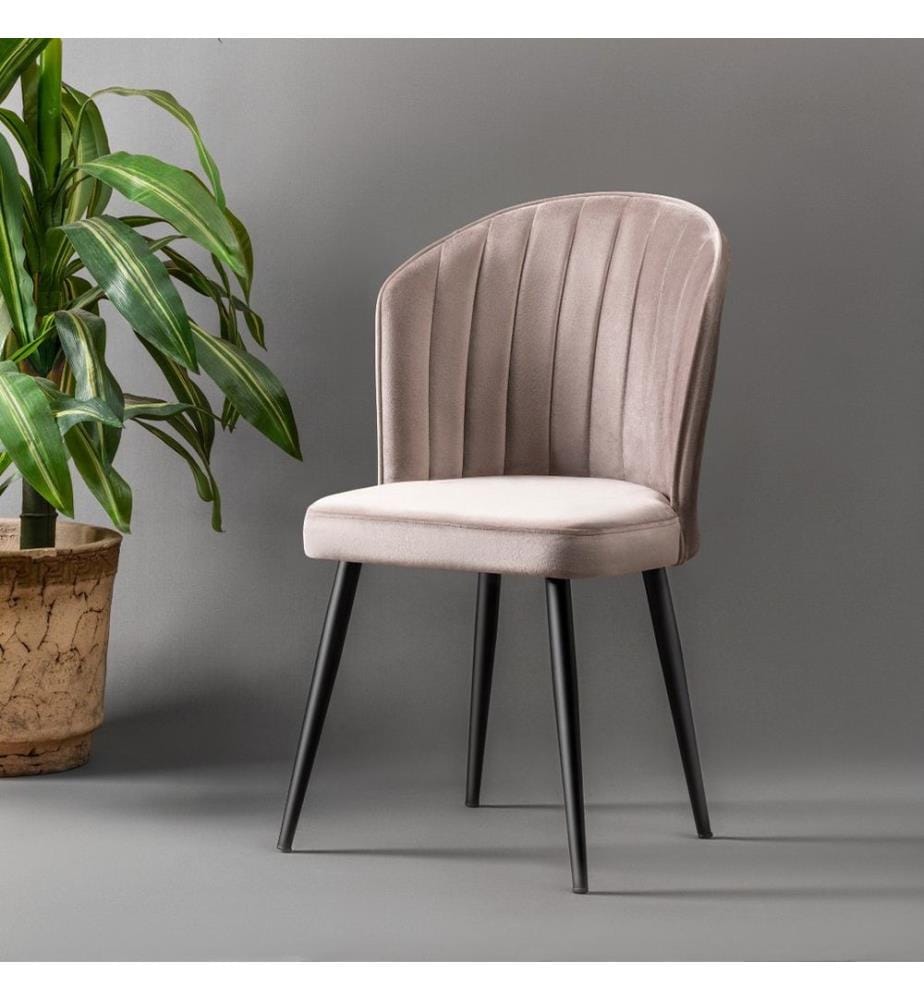 Ensemble de 4 chaises - Cappuccino / Noir