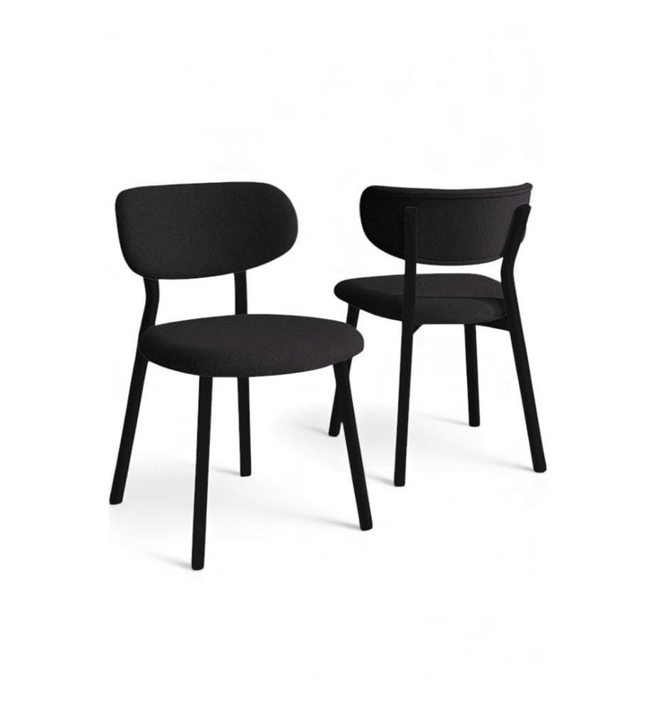 Set di 6 sedie - Antracite / Nero