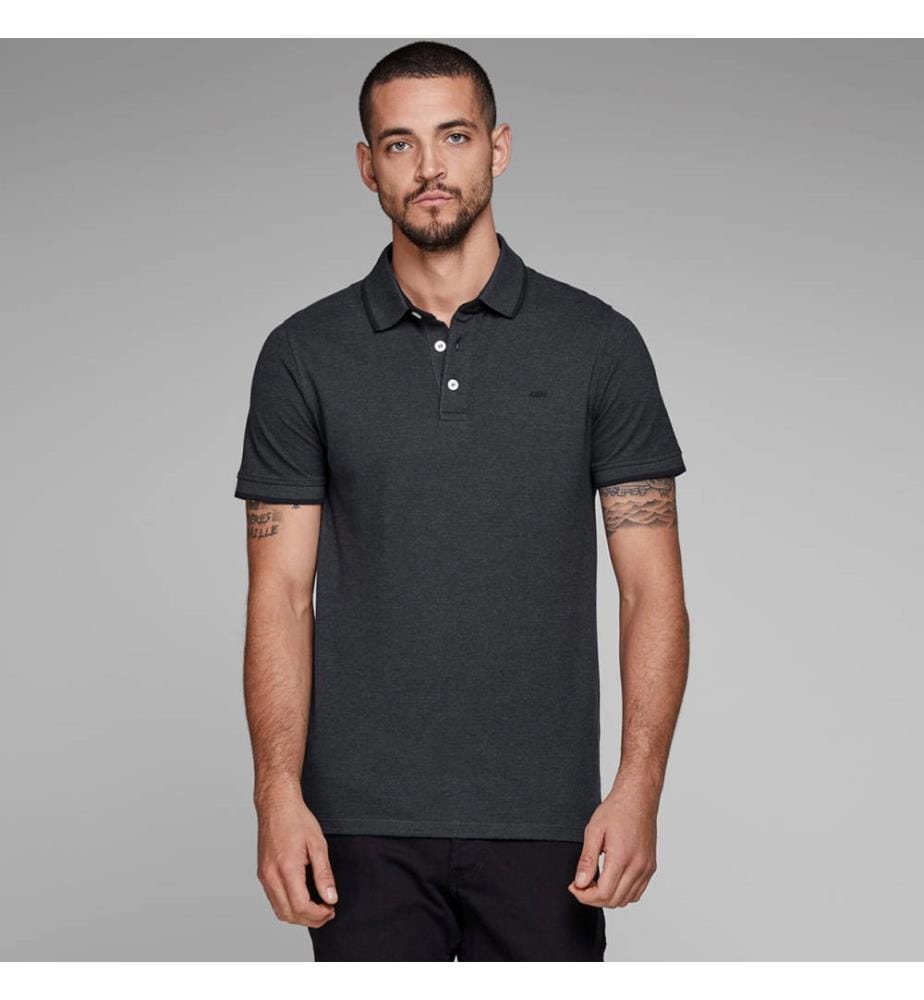 Polo Slim Fit Gris Foncé