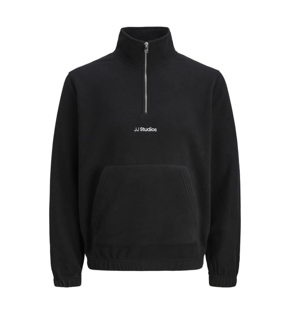 Sweatshirt in Relaxed Fit - Schwarz