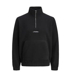 Sweatshirt in Relaxed Fit - Schwarz