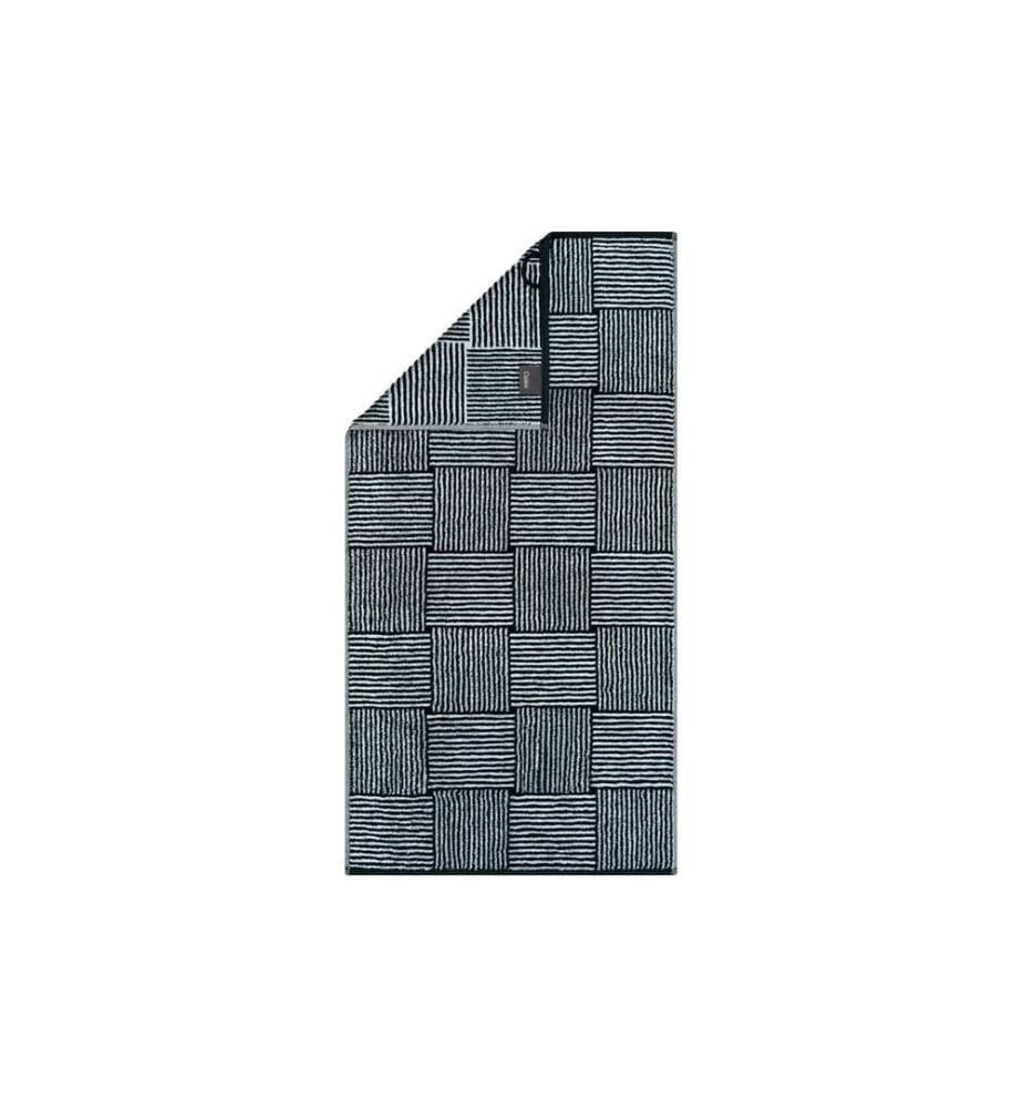 Cawö Drap de bain Rayures 80 x 150 cm, Noir/Blanc