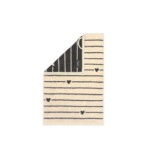 Serviette d'invité Cawö Heart Beats 30 x 50 cm, Gris