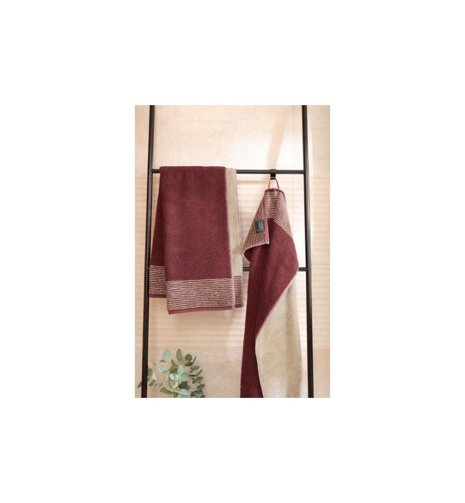 Cawö Waschlappen Two-Tone 30 x 30 cm, Bordeaux