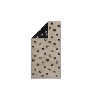 Serviette Cawö We Love Dogs Paws, 50 x 100 cm, Noir