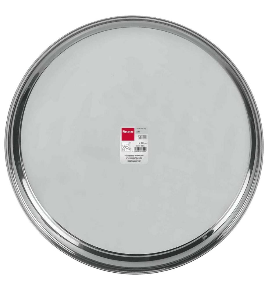 Tablett rund inox 40cm
