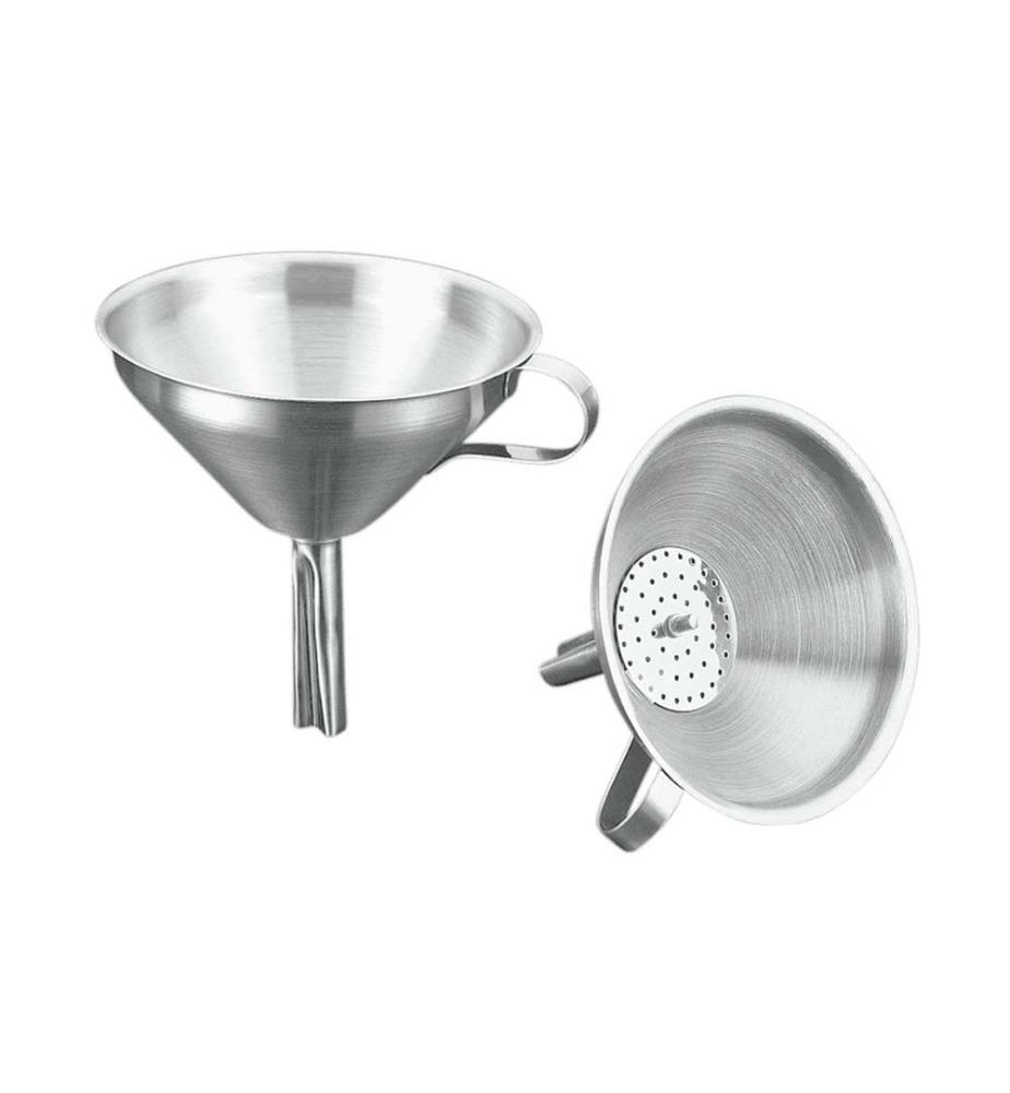Trichter mit Sieb 13cm, Edelstahl