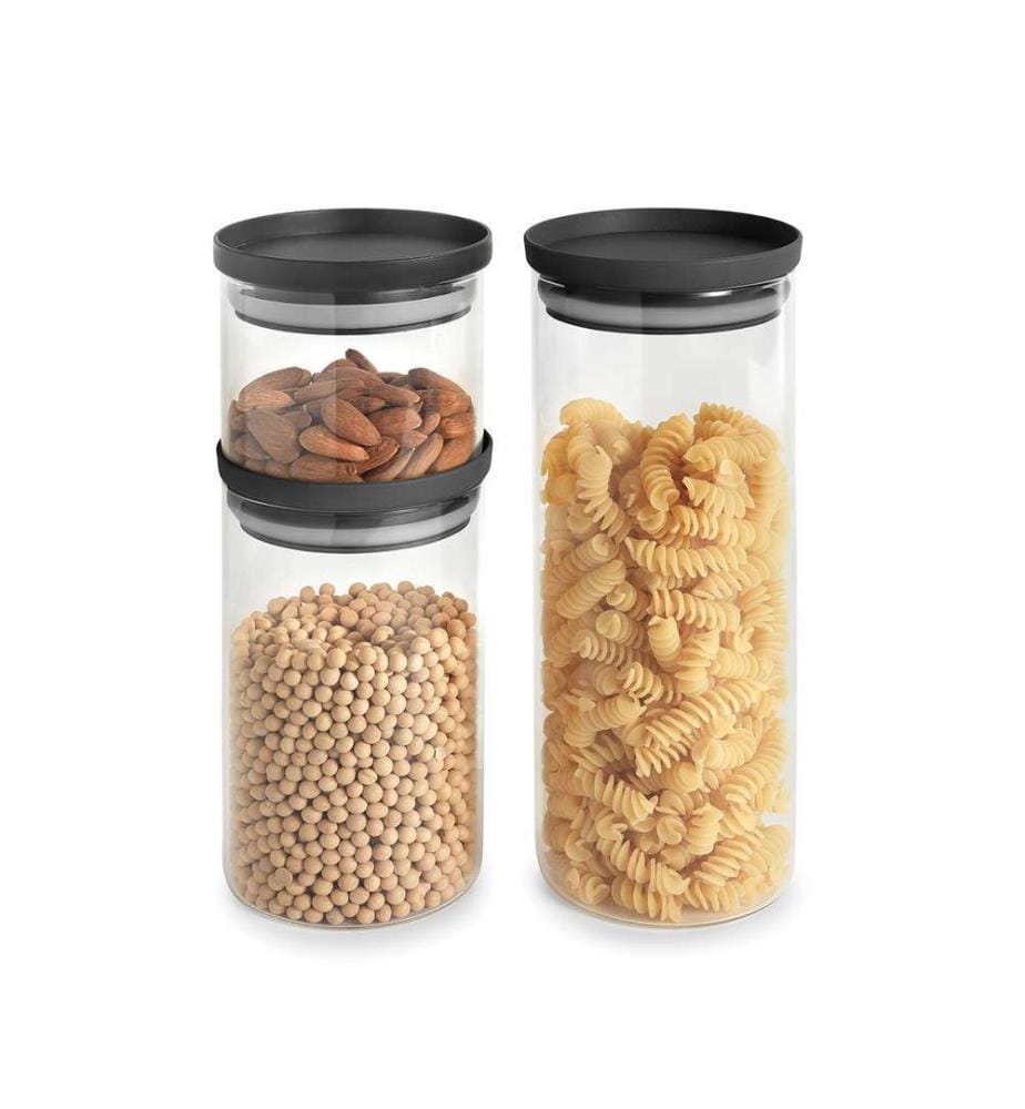 3er-Set Aufbewahrungsdosen aus Borosilikatglas Aroma - 0,45 L, 1 L, 1,5 L, Farbdose