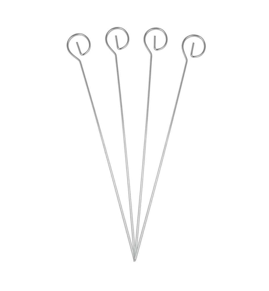 Set of 4 stainless steel skewers - 22 cm